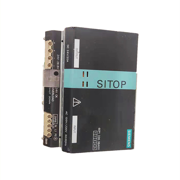 Siemens 6EP1336-3BA00 operates on an AC input voltage range of 120-230 V